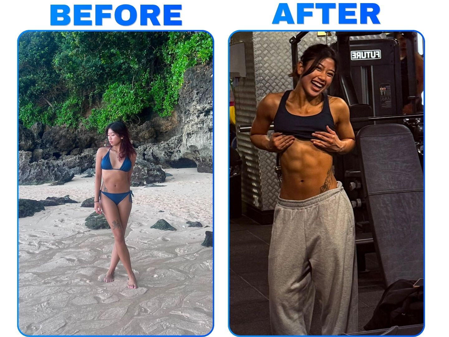 Client before and after