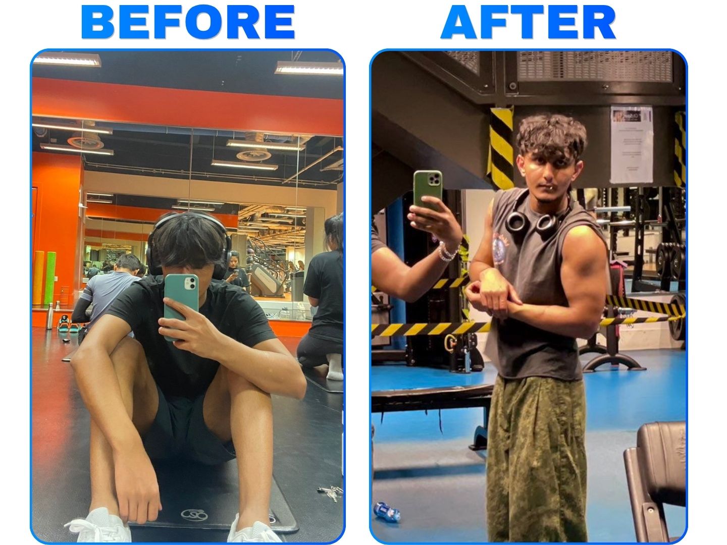 Client before and after