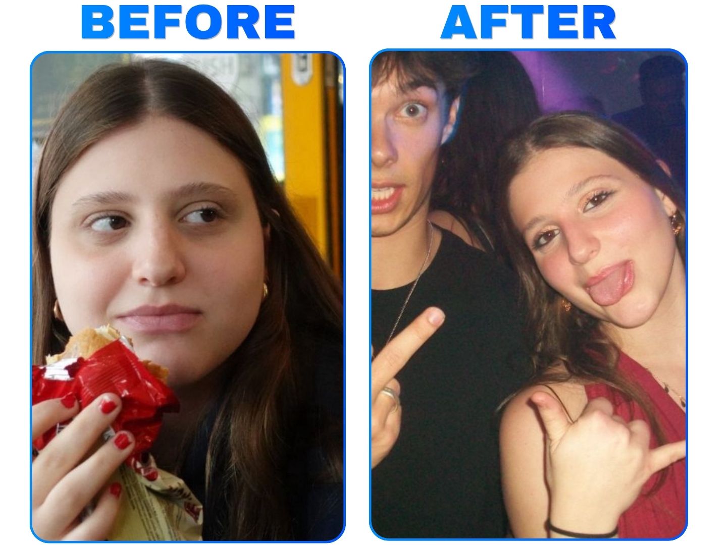 Client before and after